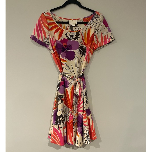 Kate Spade‎ New York Floral Print Silk Dress Colorful Size 6 - Picture 1 of 7